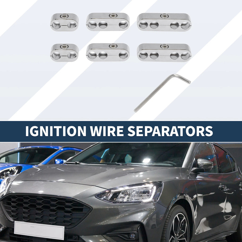 Set of 6 Spark Plug Wire Separators for Ford (7mm, 8mm)