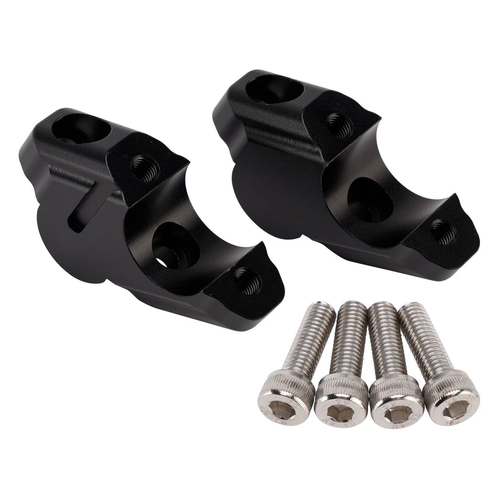 CNC Black Handlebar Risers Kit for Yamaha Tenere 700 T7 (2019–2025)