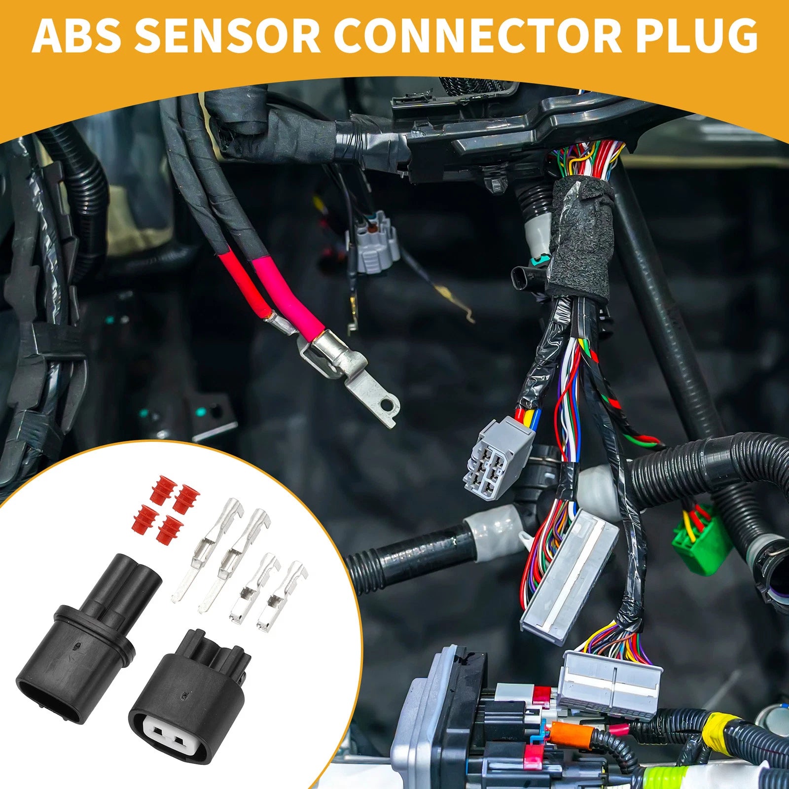 2 Pin ABS Sensor Connector Plug for Toyota
