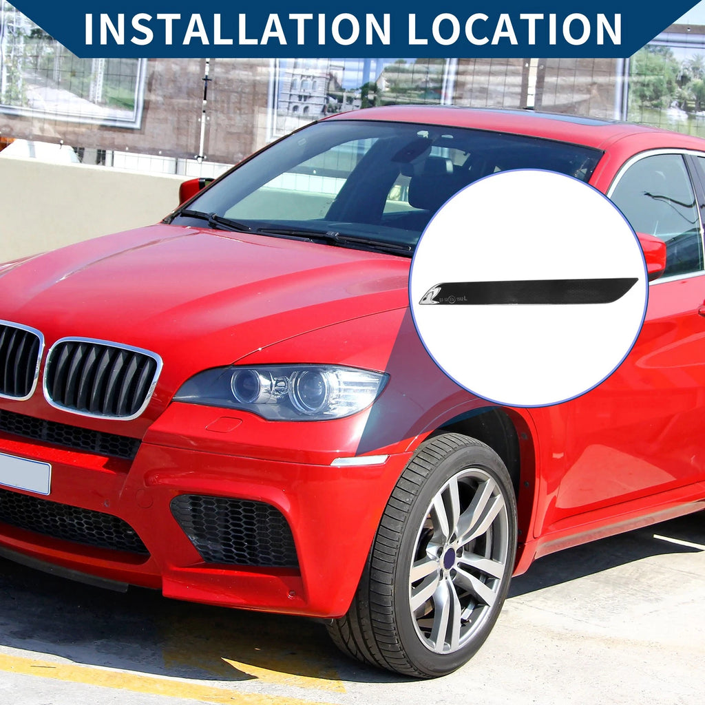 Front Left Bumper Reflector Replacement for BMW X6 2008–2014 Black