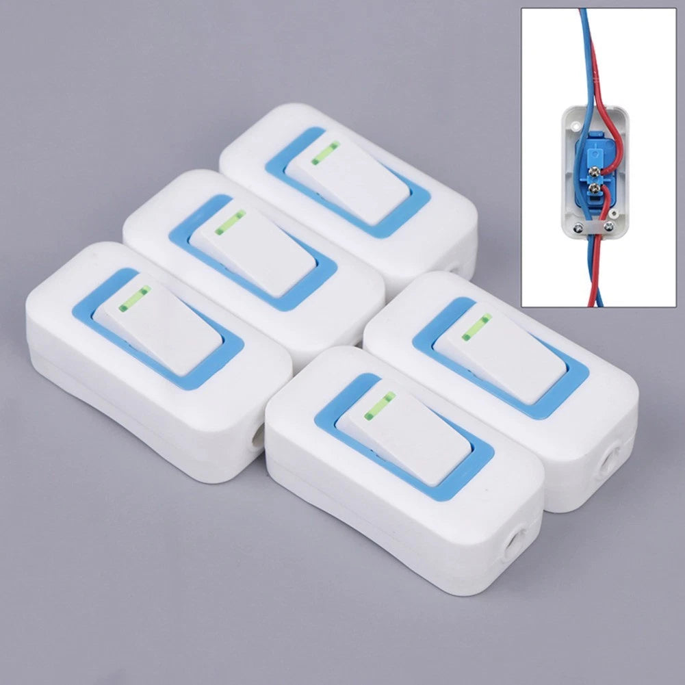 5X Compact Rocker Button Switch for Everyday Devices (AC250V, 2500W)