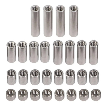 28 Pieces M6 Stainless Steel Connector Nuts Kit for Various Projects