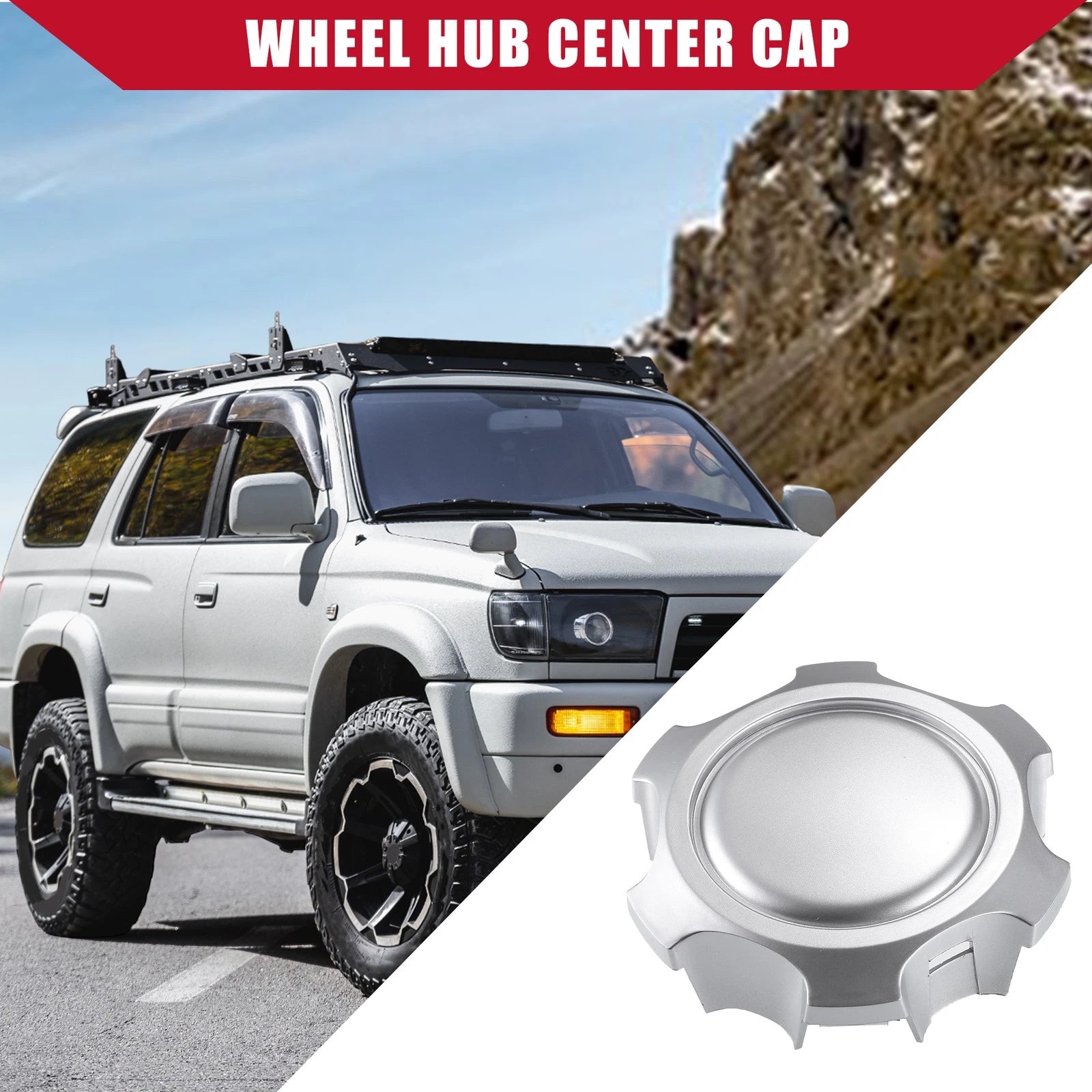 Wheel Hub Center Caps 4 Pcs Replacement for Toyota 4Runner (1996–2002)