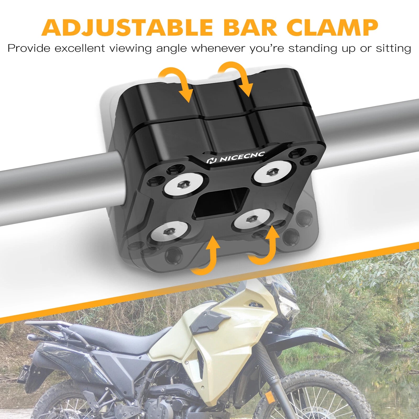Adjustable GPS Mount Holder Bracket for Motorcycle 14MM Handlebar
