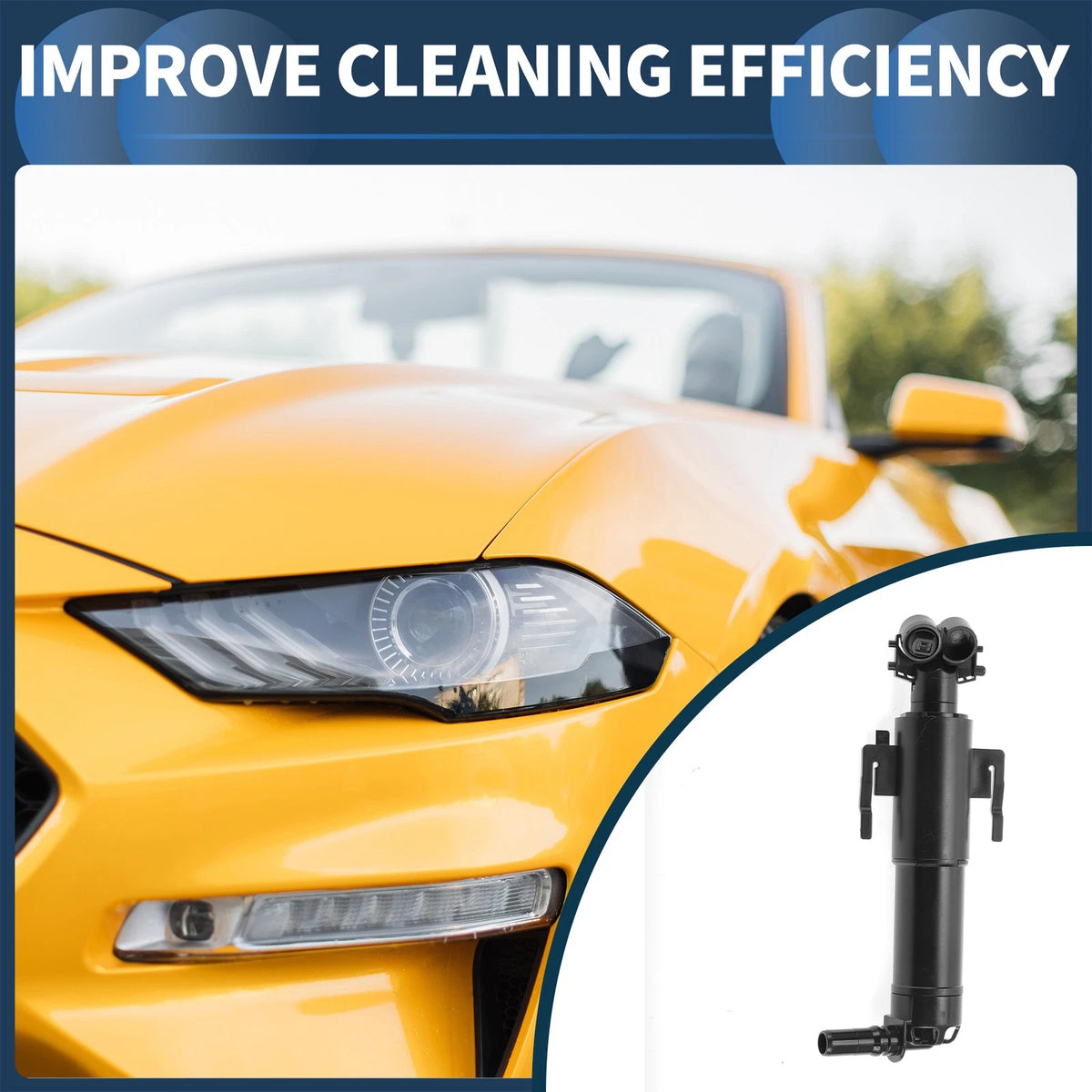 Headlight Washer Nozzle Front Driver Side for BMW 740i (2014–2018)