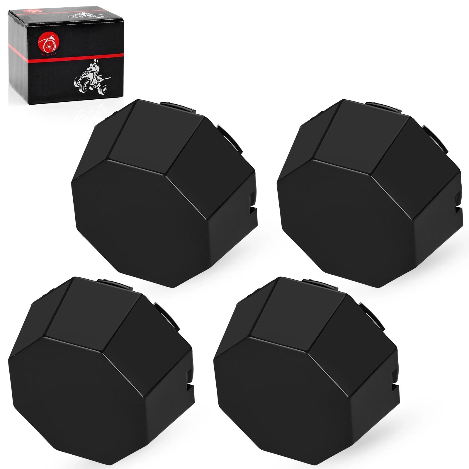 4X Matte Black Hub Cover for Polaris Sportsman 570 (2015–2025)