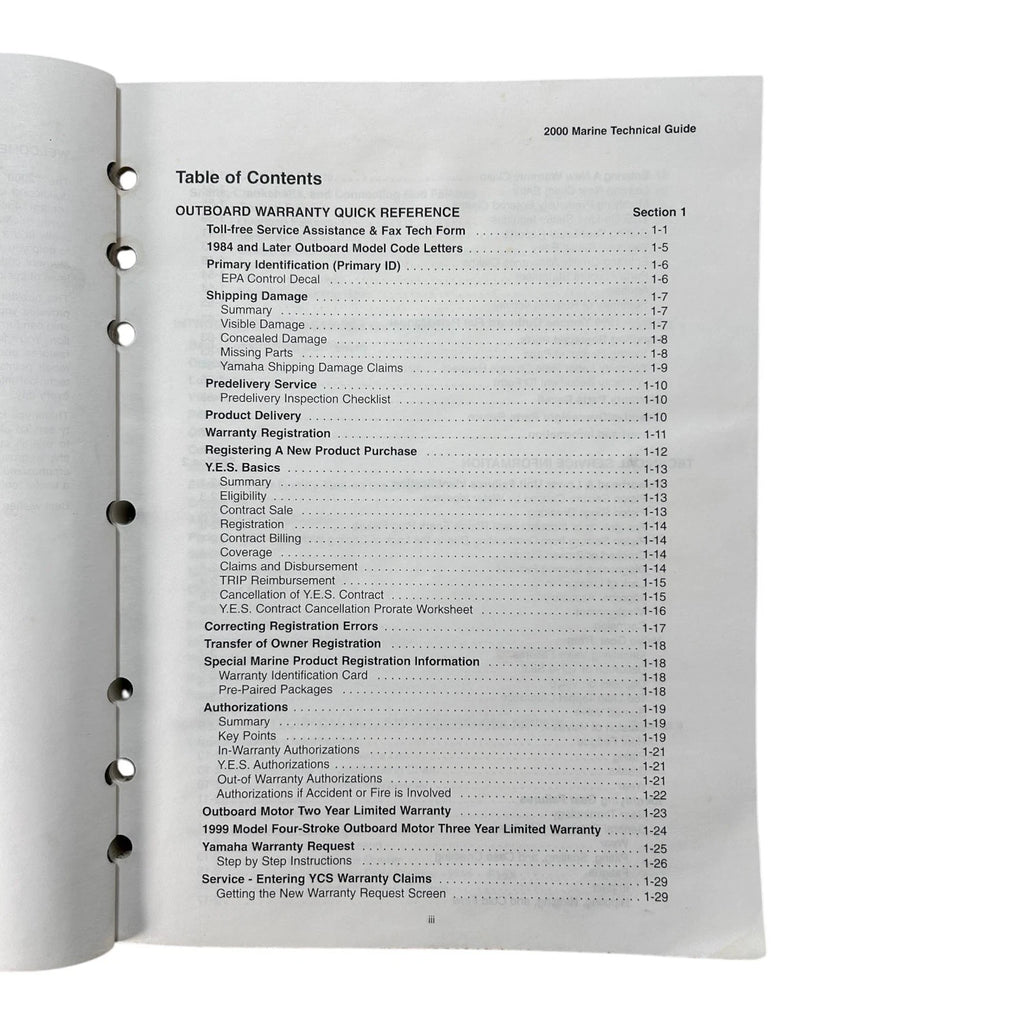 Marine Technical Guide for Yamaha (2000) LIT-18865-01-2K