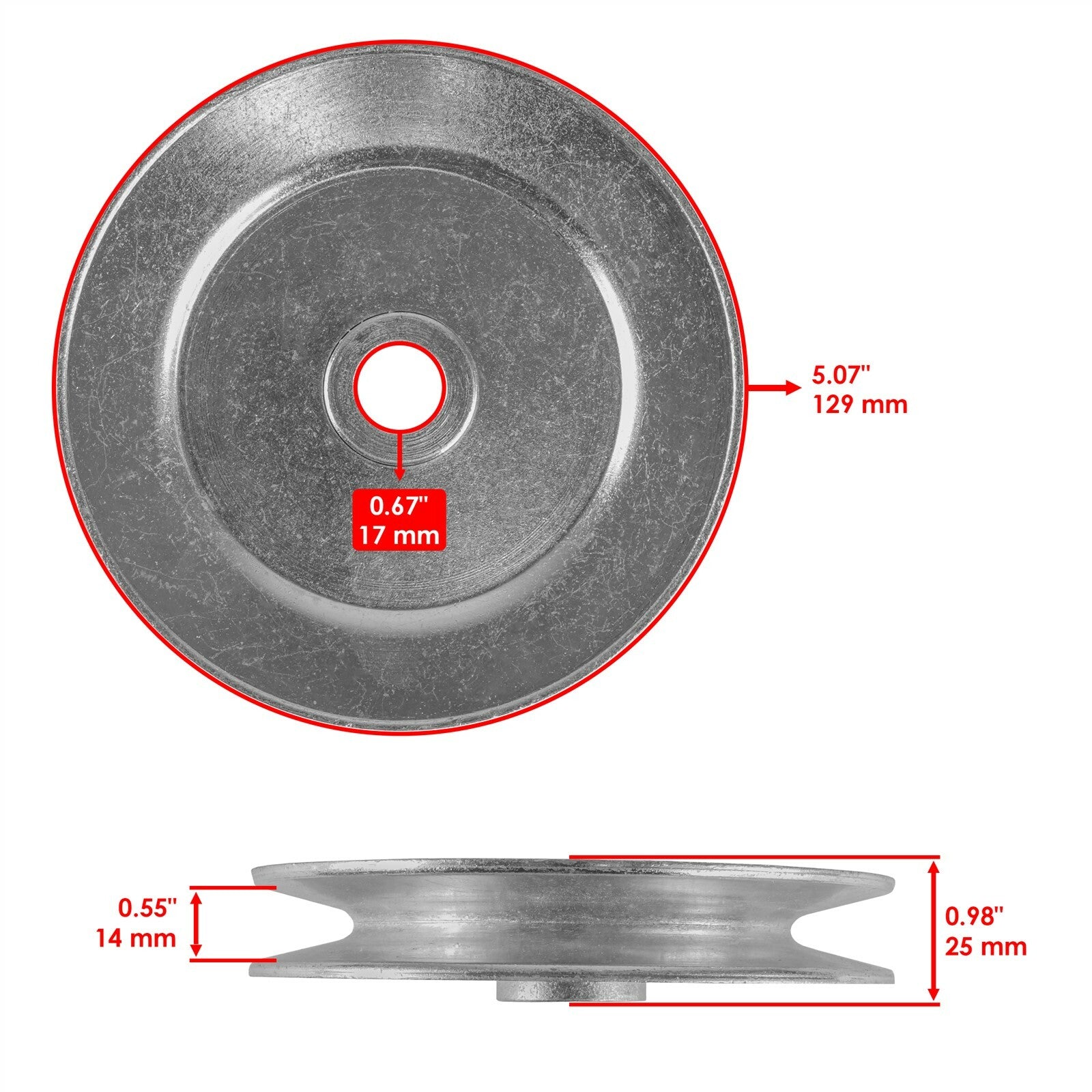 Deck Spindle Pulley Replacement for Toro SS5000 SS5060 MX5060 (2000–2020)