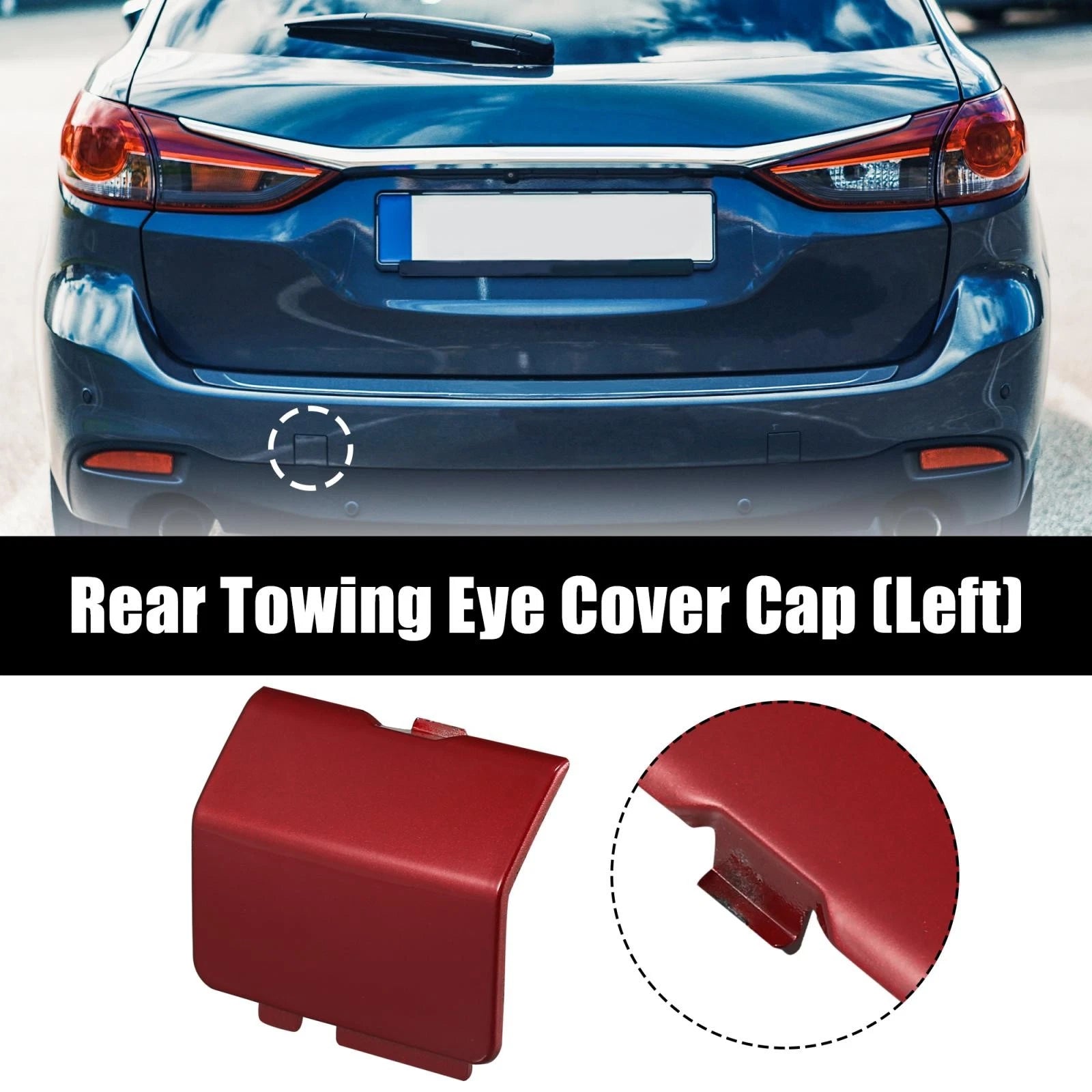 Rear Tow Hook Cover Cap Replacement for Mazda 6 (2013–2018)
