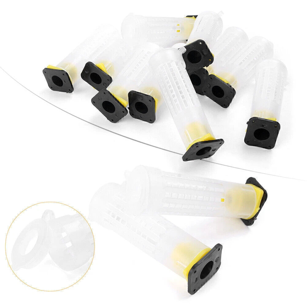 Beekeeping Rearing Cup Kit Queen Bee Cages Beekeeper Equipment Tools Kit 10 PCS