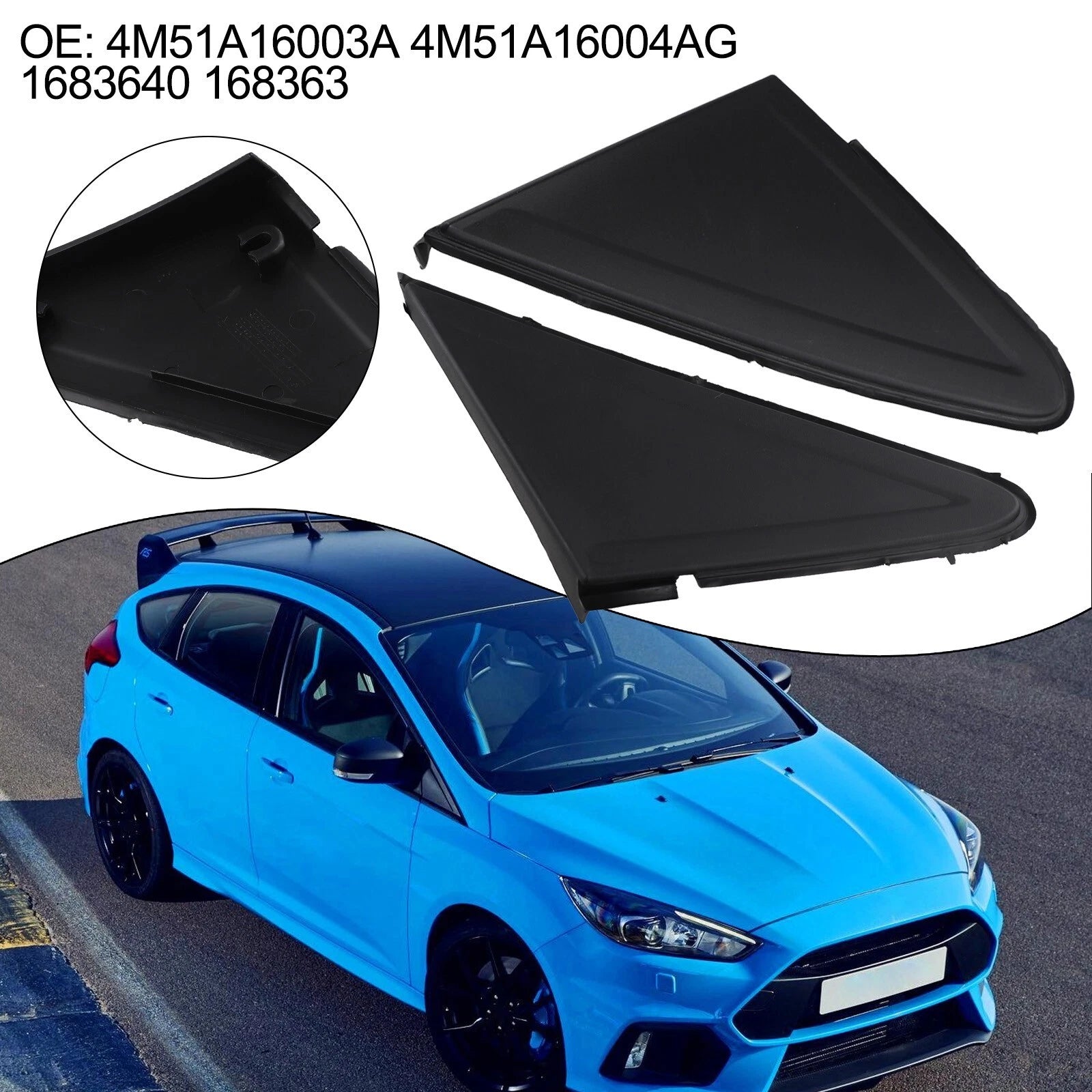 Fender Corner Molding Triangle Trim for Ford Focus (2005–2014) 4M51-A16004