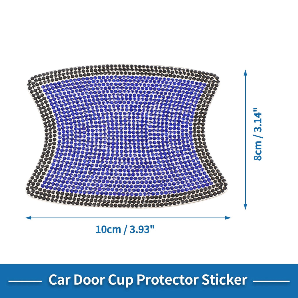 Door Handle Protector for Car (8x10cm) - Anti-scratch, Blue, Black