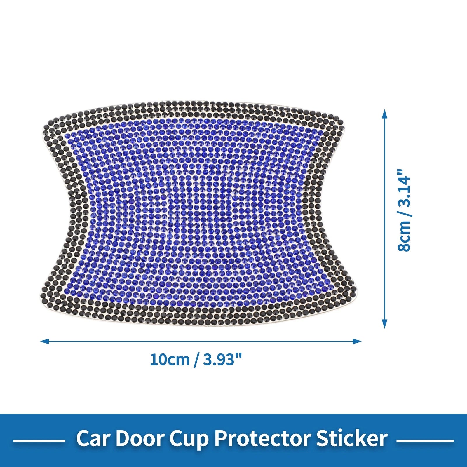 Door Handle Protector for Car (8x10cm) - Anti-scratch, Blue, Black
