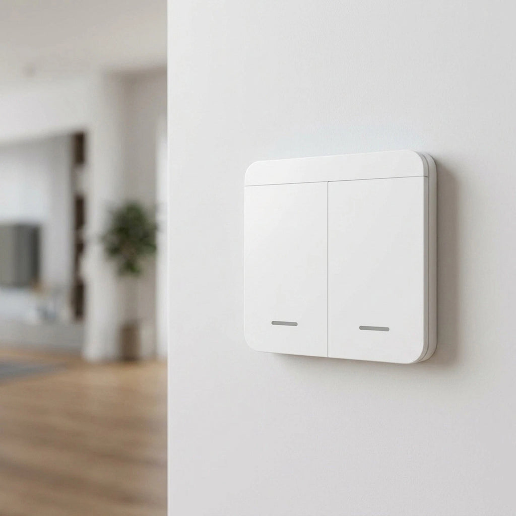 2Gang Wall Panel Switch for Universal Use (Wireless, Remote Control, 433MHz)