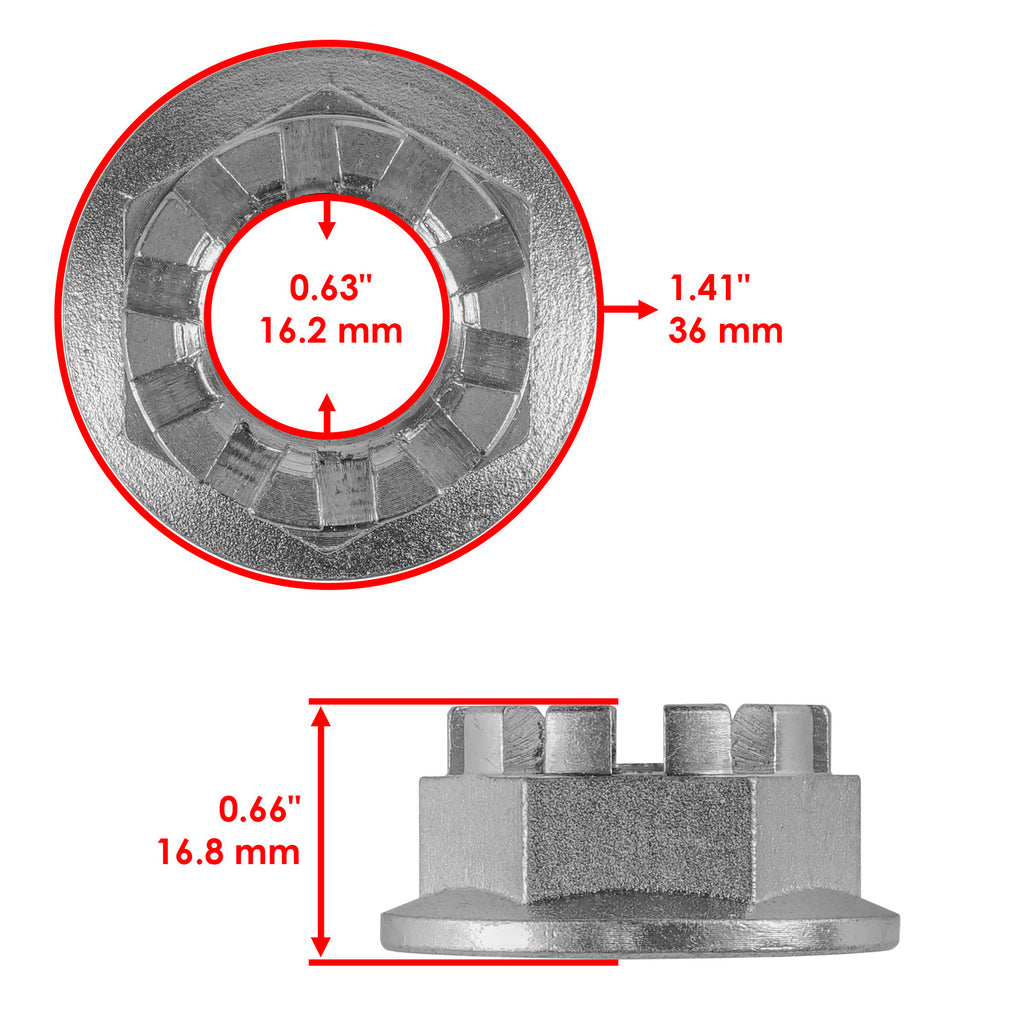 Rear Axle Castle Nut and Cotter Pin for Honda TRX400X (2009–2013)