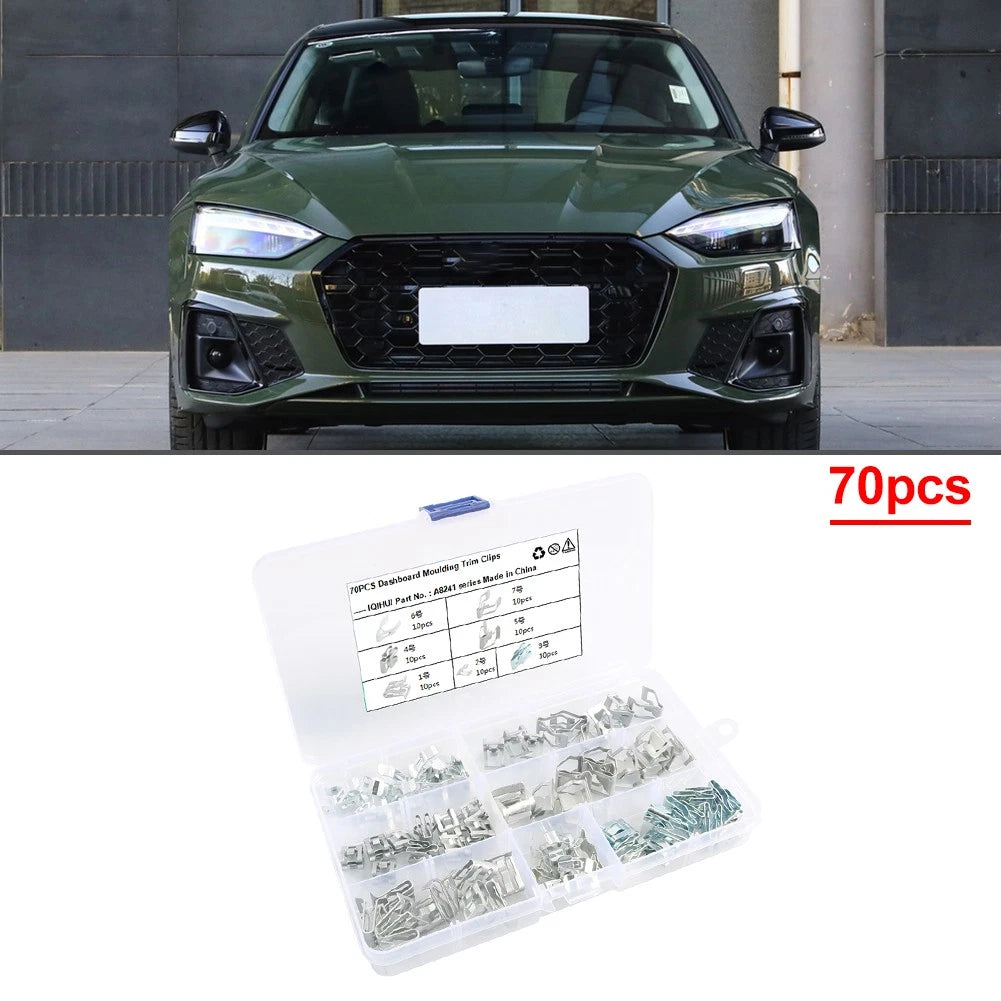Set of 70 Instrument Panel Dashboard Retainer Fasteners Clips Moulding Trim