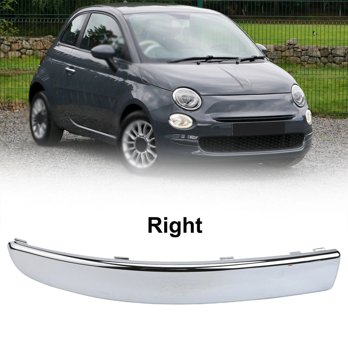 Front Right Lower Bumper Grill Moulding for Fiat (2007–2015)