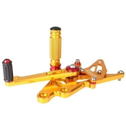 Adjustable Rearset Footpegs for Suzuki GSXR1000 (2009–2016) - Gold
