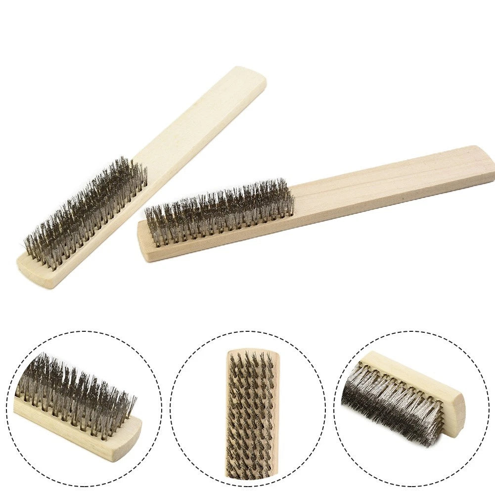 2X Stainless Steel Wire Brushes for Metal Rust Cleaning Tools