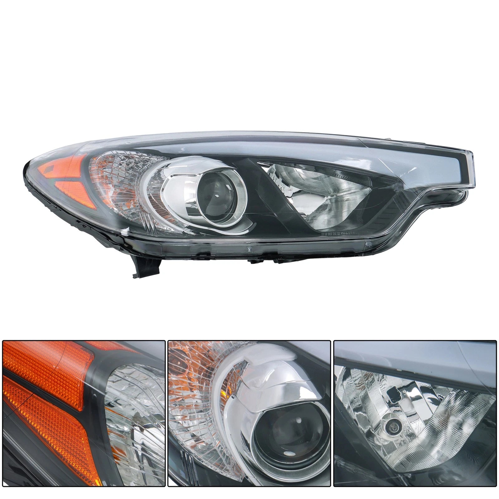 Headlight Assembly for Kia Forte (2014–2016) Passenger Side Halogen