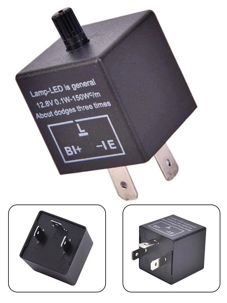 CF13 3Pin Adjustable Flasher Relay for Turn Signals (Universal)
