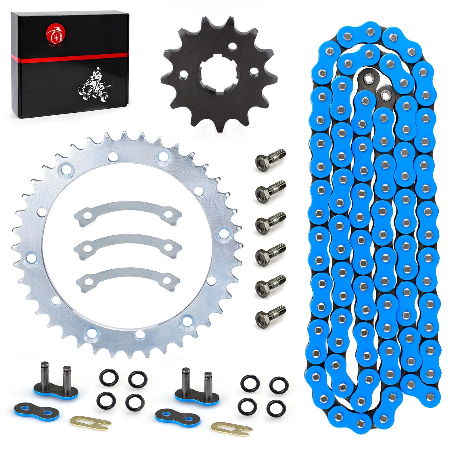 Front Rear Chain #520 98L Drive Sprocket Kit for Yamaha Warrior YFM350X (1989–2004)