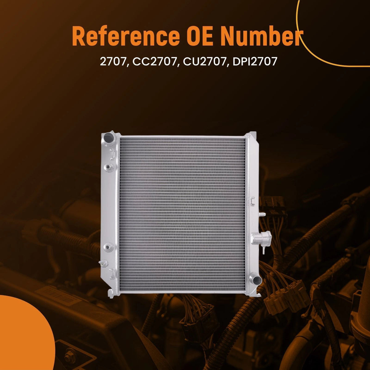 2 Row Aluminum Cooling Radiator for Canyon/i-290 L4 2.9L (2007–2012) CU2707