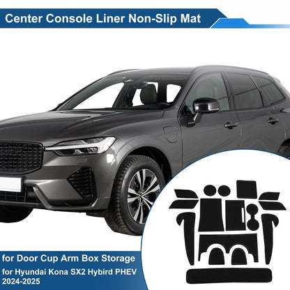 Car Non-Slip Mat Set for Hyundai Kona SX2 Hybrid PHEV (2024–2025) 16 Pcs