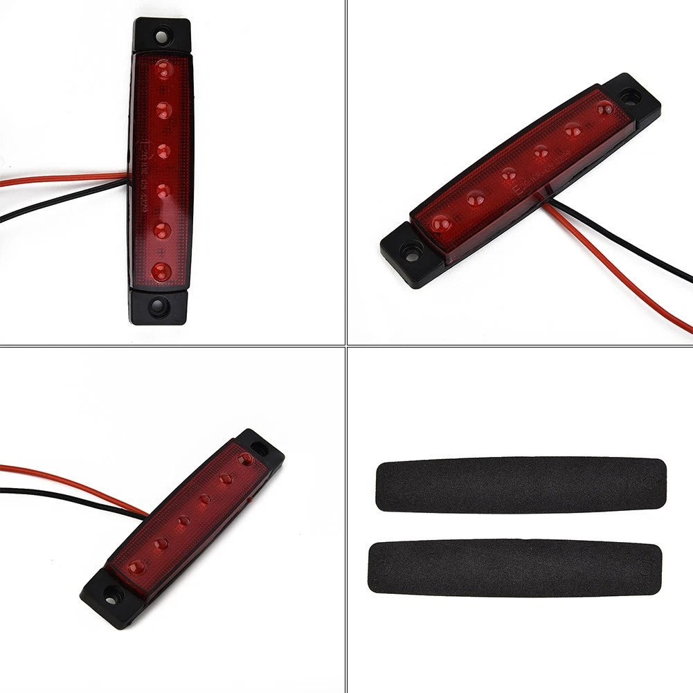 6 LED Tail Brake Light Lamp Kit for Trailer (8.3")