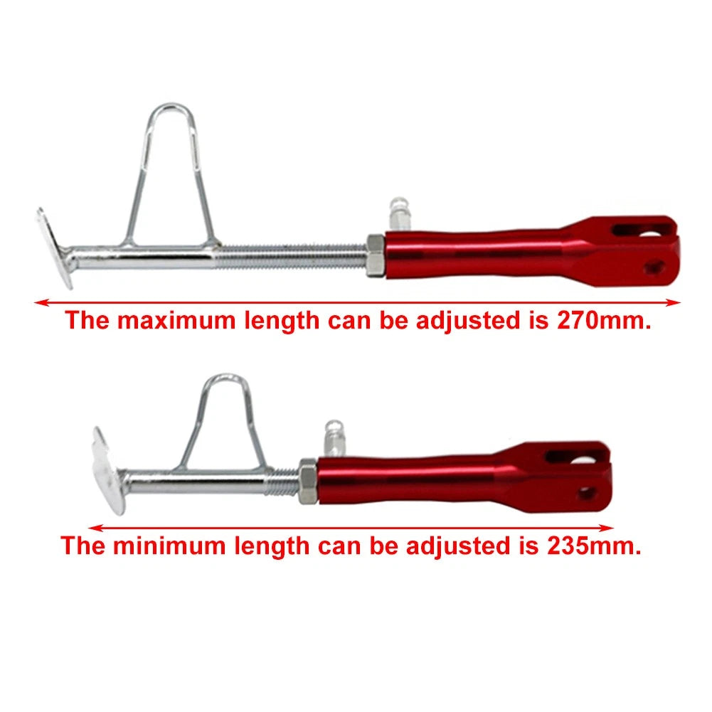 Adjustable Foot Side Stand Support Leg Kickstand for Motorcycle (Silver)