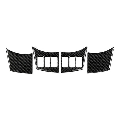 4Pcs Carbon Fiber Interior Steering Wheel Panel Cover for Nissan 350Z (2006–2009)