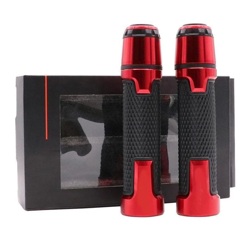 Extended Length Motorcycle Handlebar Rubber Grips for Enhanced Comfort