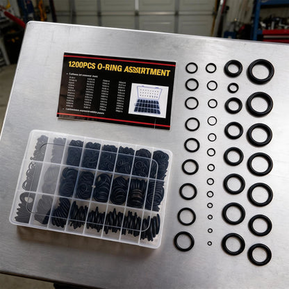 1200pcs O-Ring Kit Rubber for Automotive Repair (Universal)