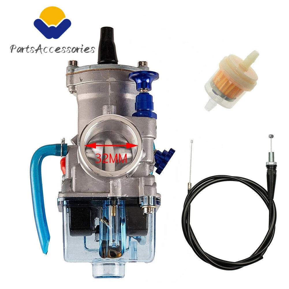 Carburetor & Throttle Cable for Yamaha YZ80 YZ85 YZ100 YZ125 YZ175 (PWK32)