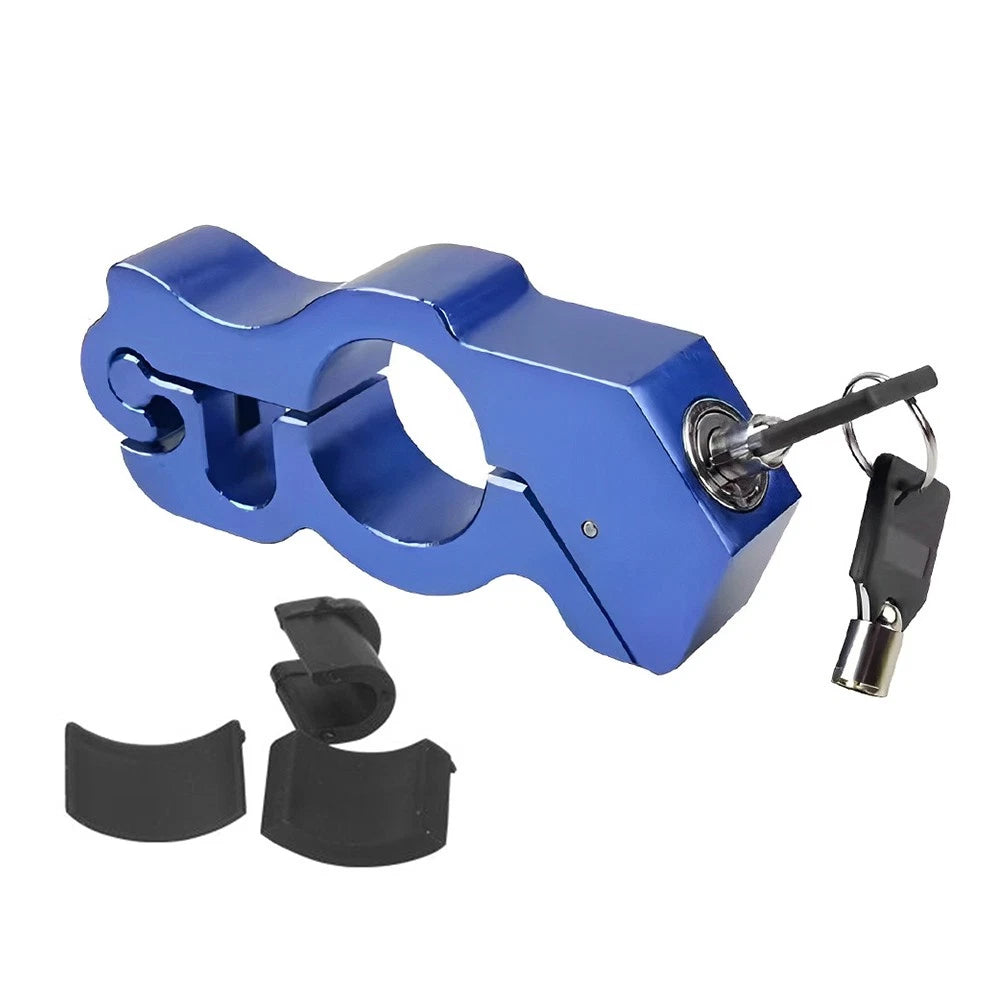 Handlebar Lock for Motorcycle Scooter ATV (Anti-Theft, Blue)