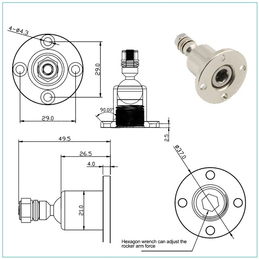 Adjustable Ball Stop for Durability and Torque Feature