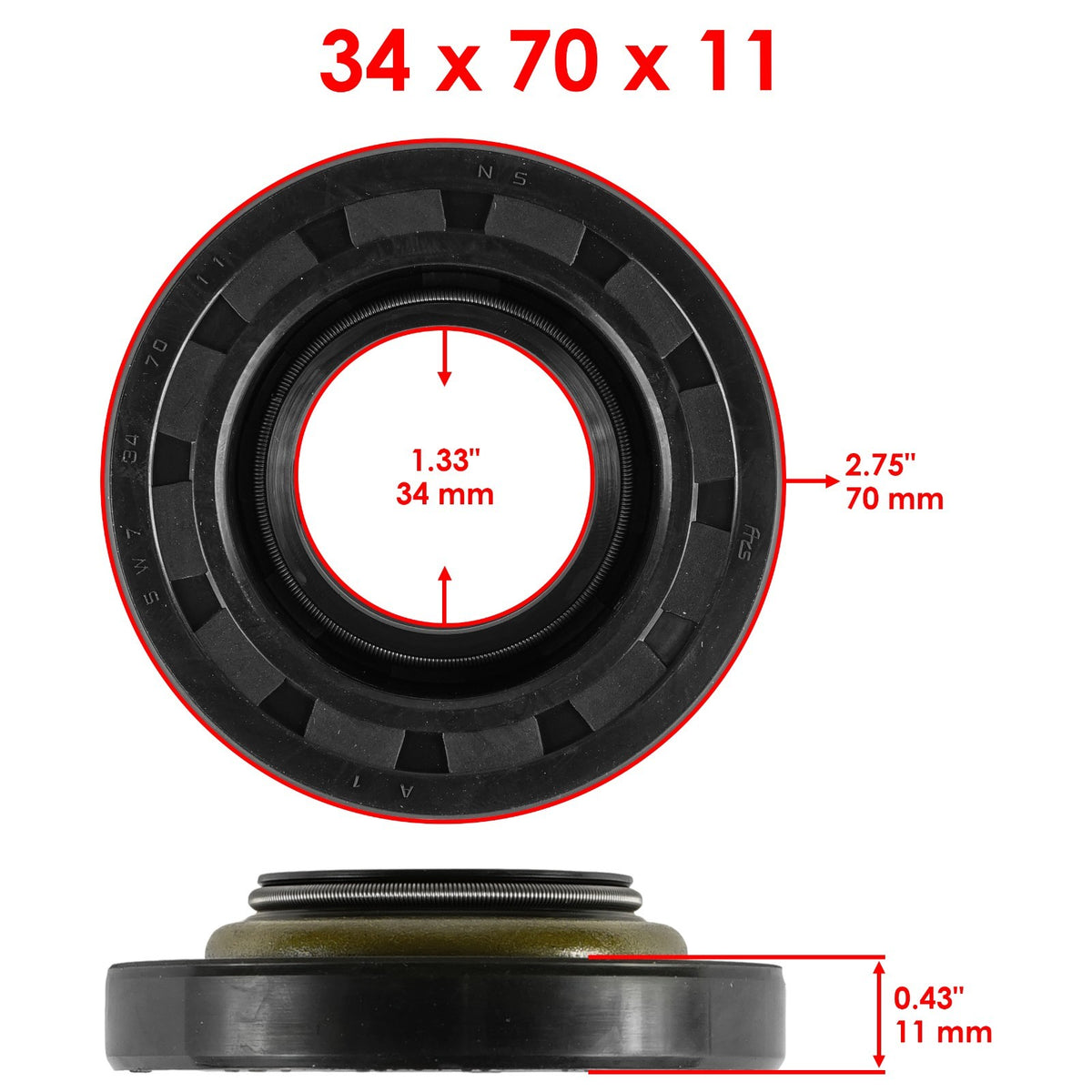Rear Differential Seal and O Ring Kit for Honda (2009–2013)