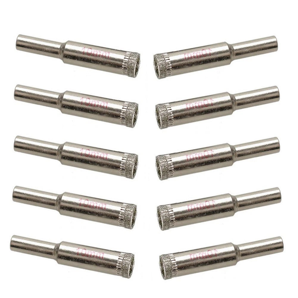 10pcs Diamond Coated Glass Drill Bits for Ceramic Granite Marble