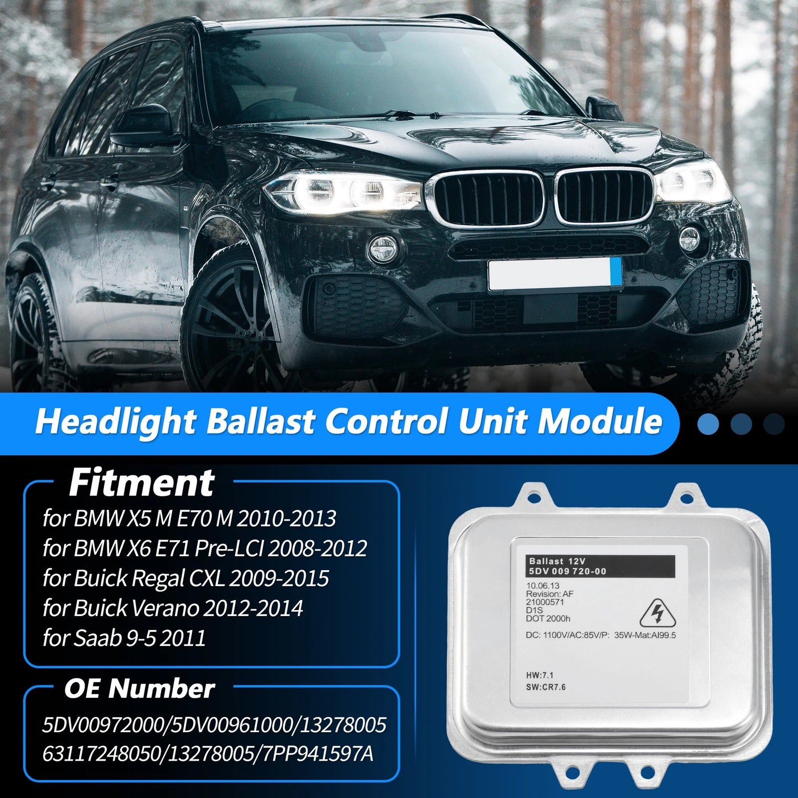 Xenon Headlight Control Module for BMW X5 (2010–2013)