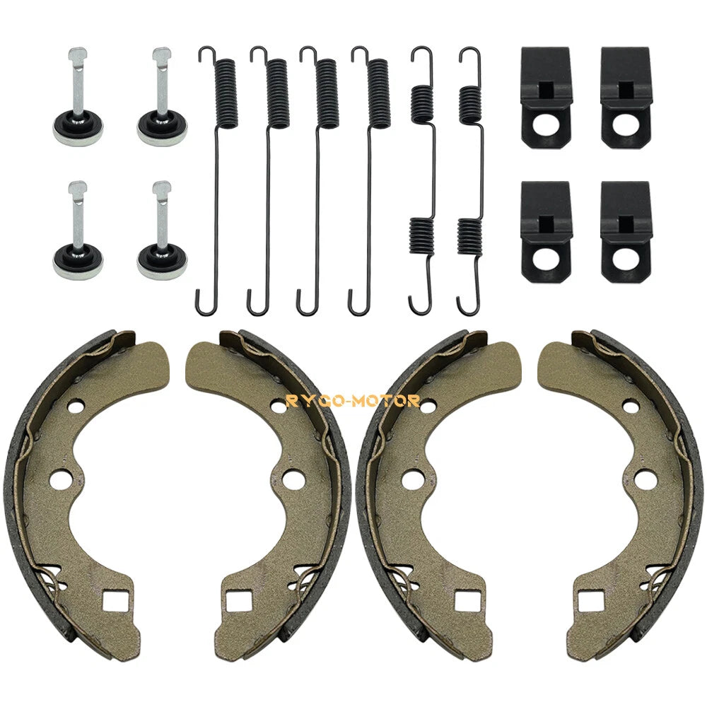 Rear Brake Shoes & Springs Pins for Kawasaki Mule 3000 3010 3020 4000 4010