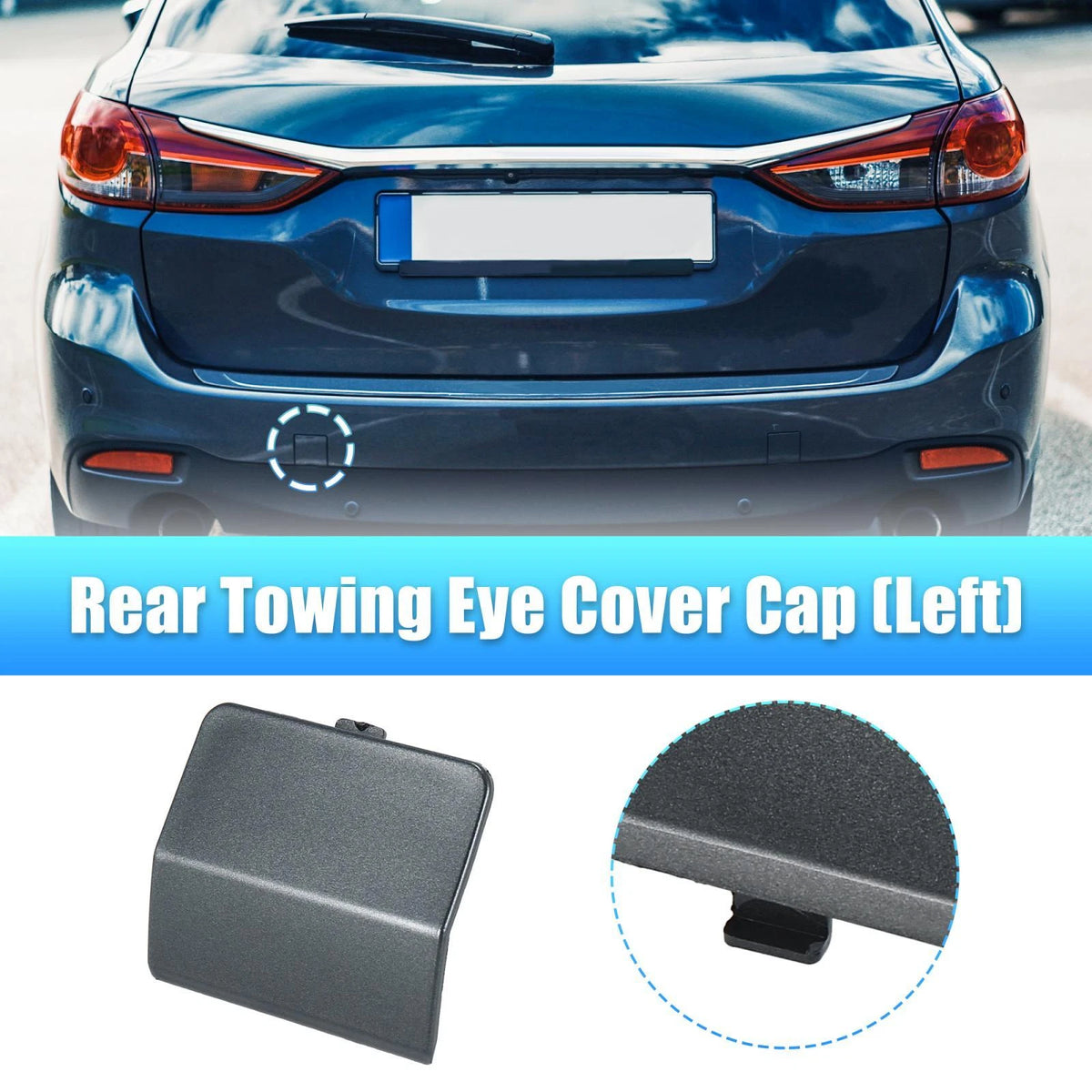 Rear Tow Hook Cover Cap Replacement for Mazda 6 (2013–2018)