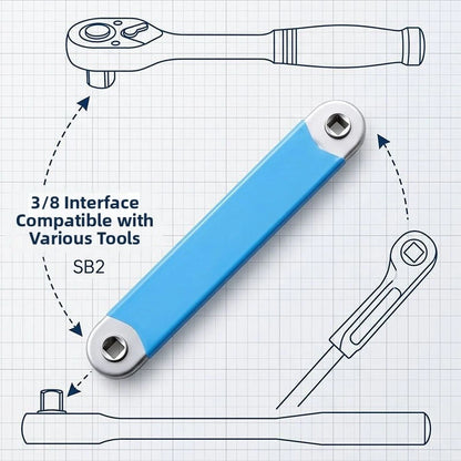 25cm Offset Extension Wrench for 3/8in Sockets