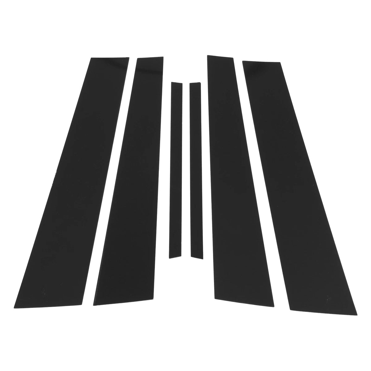 Set of 6 Door Pillar Window Trim for Acura TL (2004–2008) Black