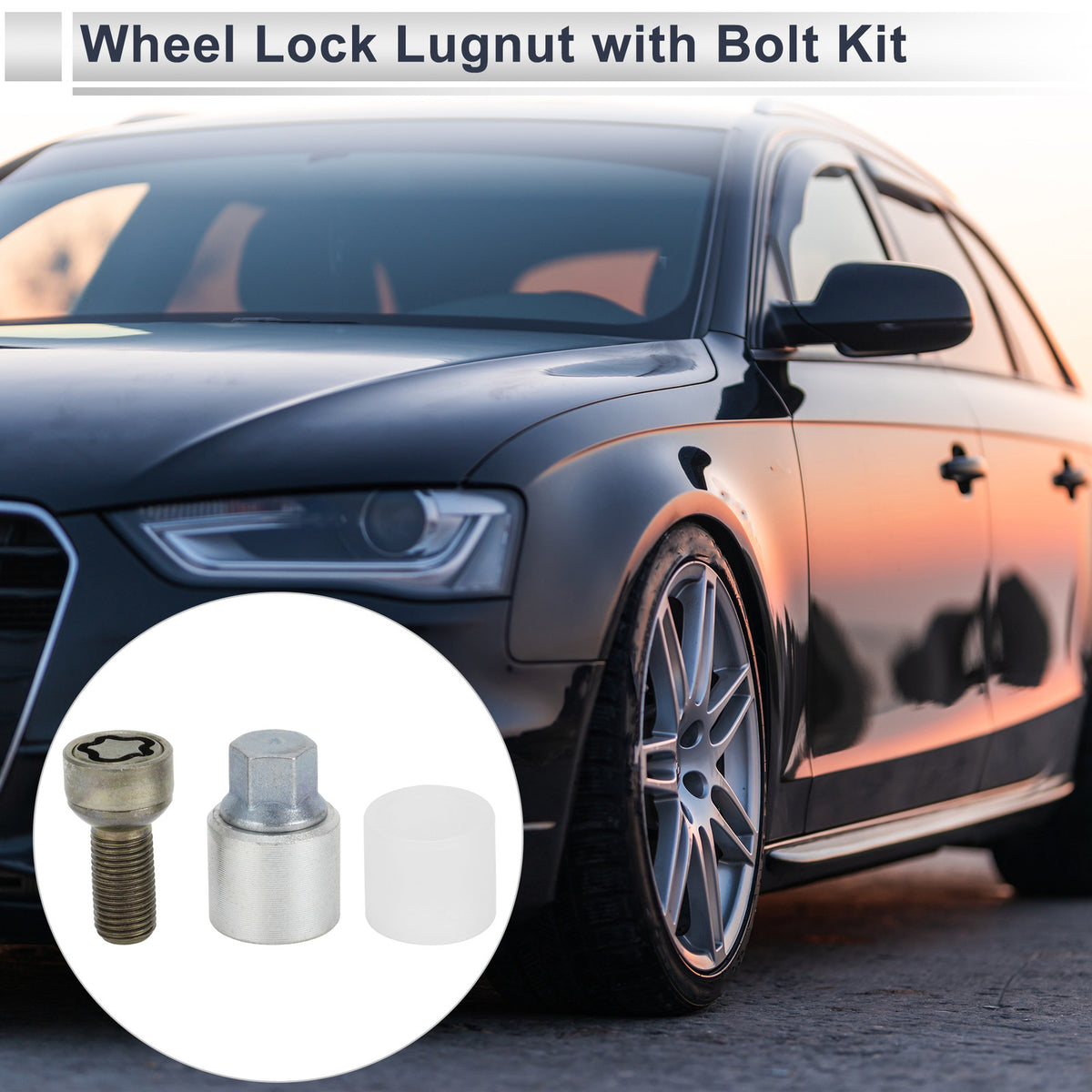 Wheel Lock Lug Nuts Bolt Kit for Audi A4L A5 (Type A) (2009–2017)