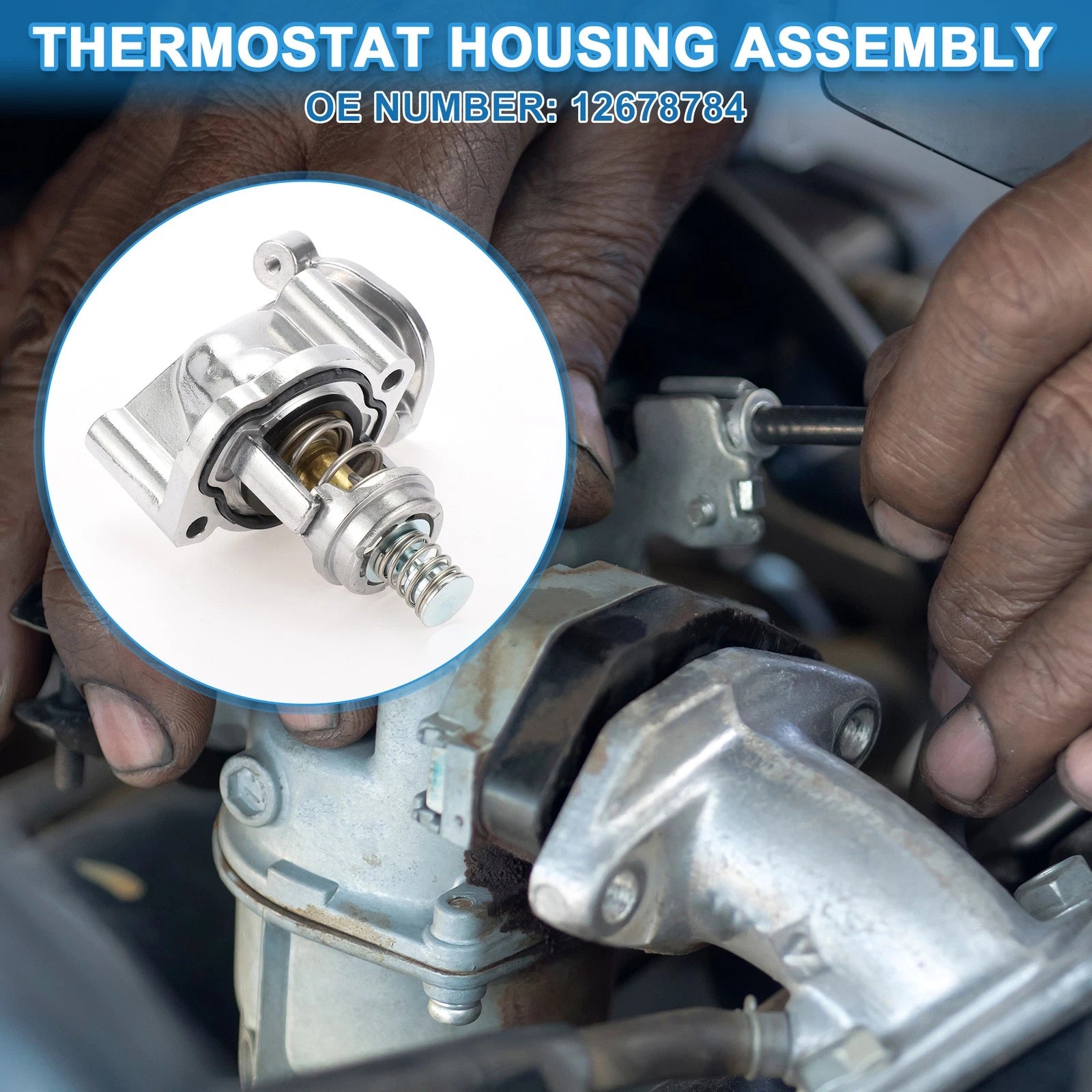 Engine Coolant Thermostat Housing Assembly Replacement for Chevrolet Camaro (2010–2015)