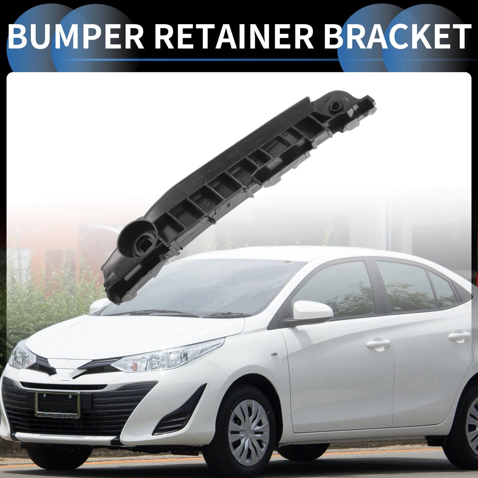 Left Front Bumper Retainer Bracket Replacement for Toyota Yaris (2006–2009)