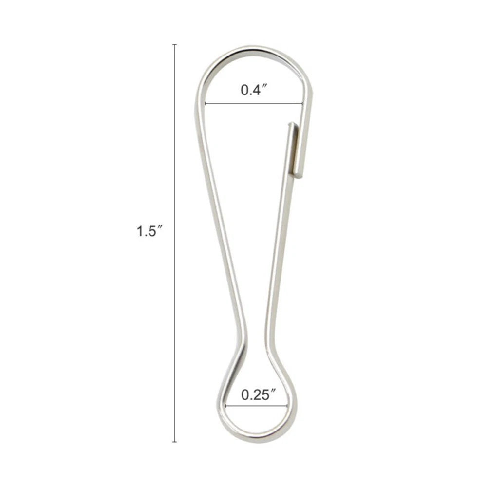 10pcs Stainless Steel Flag Pole Clips for Flagpole Attachment