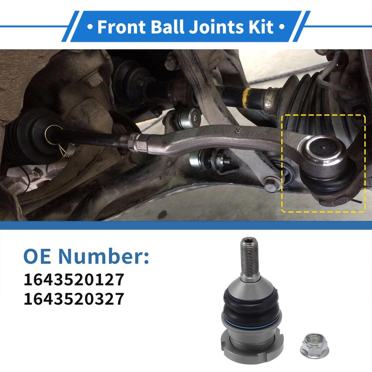 2 Pcs Front Lower Ball Joints Replacement for Mercedes-Benz GL-Class (2005–2012)