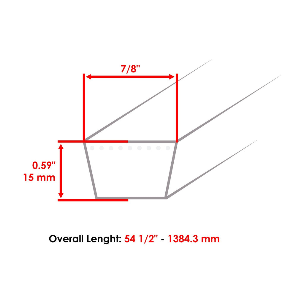 Drive V Belt Replacement for MTD 1205 GT180 Cub Cadet Troy-Bilt (2000–)