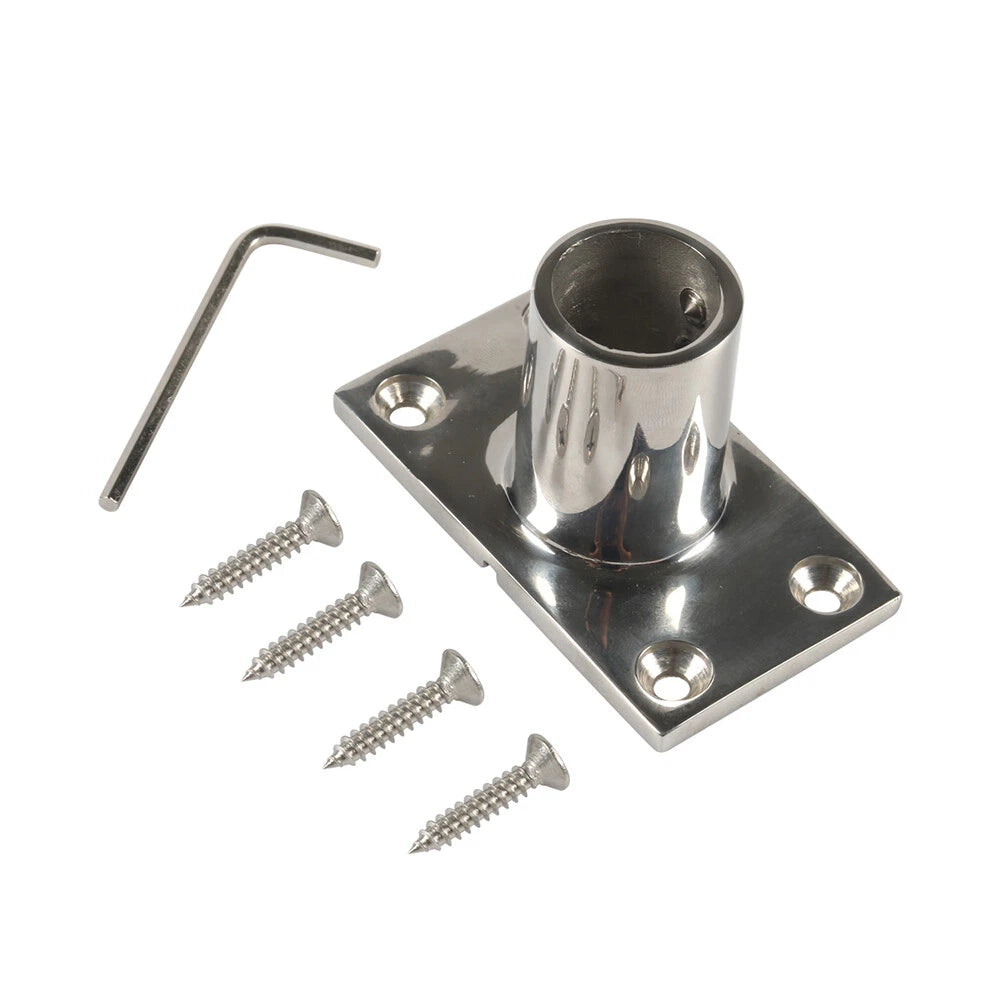 1X Hand Rail Fitting 7/8" 90 Degree Rectangular Base for Boat Yachts